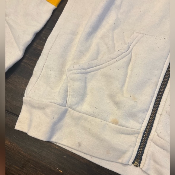 Unisex Aviator Nation Signature White Hoodie with Rainbow Stripes - size small - Picture 5 of 9